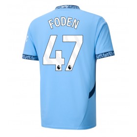 Pánské fotbalový oblečení Manchester City Phil Foden #47 Domácí košile 2024-25 Krátkým Rukávem